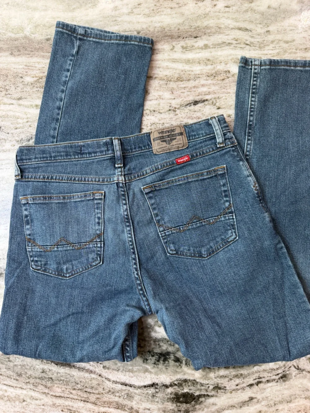 Wrangler Men’s Slim Straight Jeans - Medium Blue 32x30